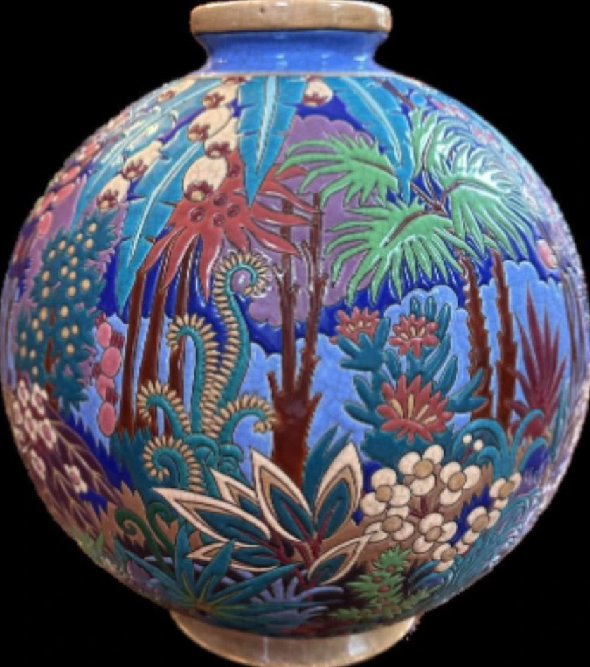 VASE BOULE DESIGN dans le style Georges Chevalier/cinétique très lourd 10,3 kg. EUR 990,00 - FR